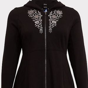 DISNEY VILLAINS URSULA EMBROIDERED FIT & FLARE COAT (used)